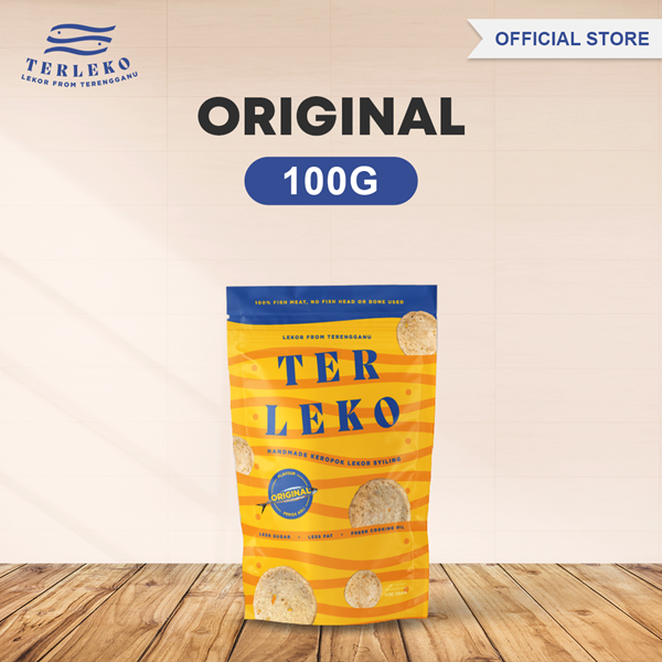 [Buatan Terengganu] Terleko's Keropok Lekor Syiling - 100G (Original)