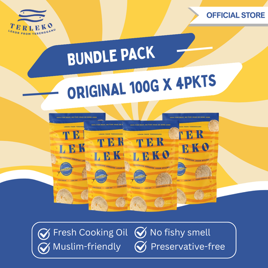 [CNY DEAL] Terleko's Keropok Lekor Syiling - 100G X 4PKTS (Original)