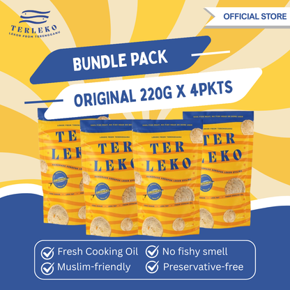 [登嘉楼州手工制作] Terleko's Keropok Lekor Syiling - 220G (原味)