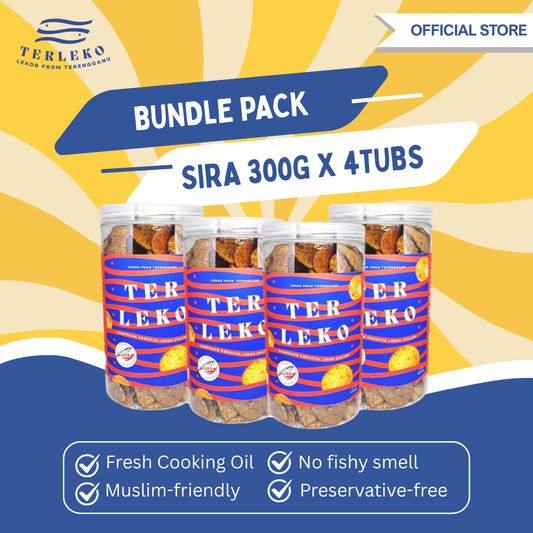 [CNY DEAL] Terleko's Keropok Lekor Syiling (Sira) - 300G X 4TUBS