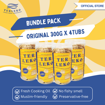 [CNY DEAL] Terleko's Keropok Lekor Syiling (Original) - 300G X 4TUBS
